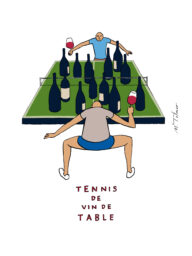 Affichette Tennis de vin de table