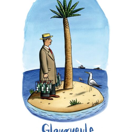 Affiche Glougueule Agence de boivages par Jacques Loustal